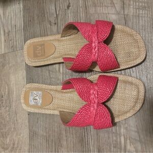 DV by Dolce Vita Pink and Tan Woven Sandals